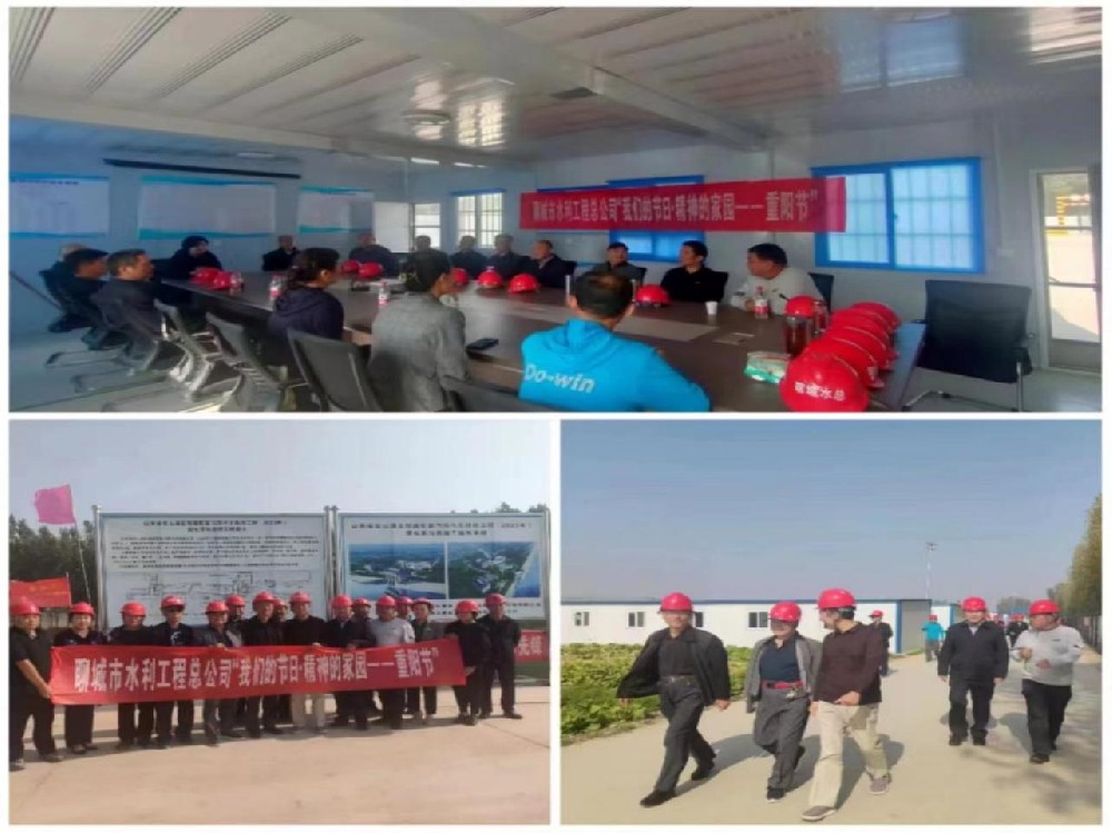 金秋十月，丹桂飄香，又是一年重陽時。2023年10月23日，聊城市水利工程總公司組織老同志共度傳統節日。老同志們先后參觀了我公司正在施工的山東省位山灌區續建配套與現代化改造工程（2023年）施工1標（倪屯），聊城市馬頰河防洪治理工程（一期）施工1標工程。公司副總經理杜代軍、劉長林向老干部們詳細介紹了項目的工期、進